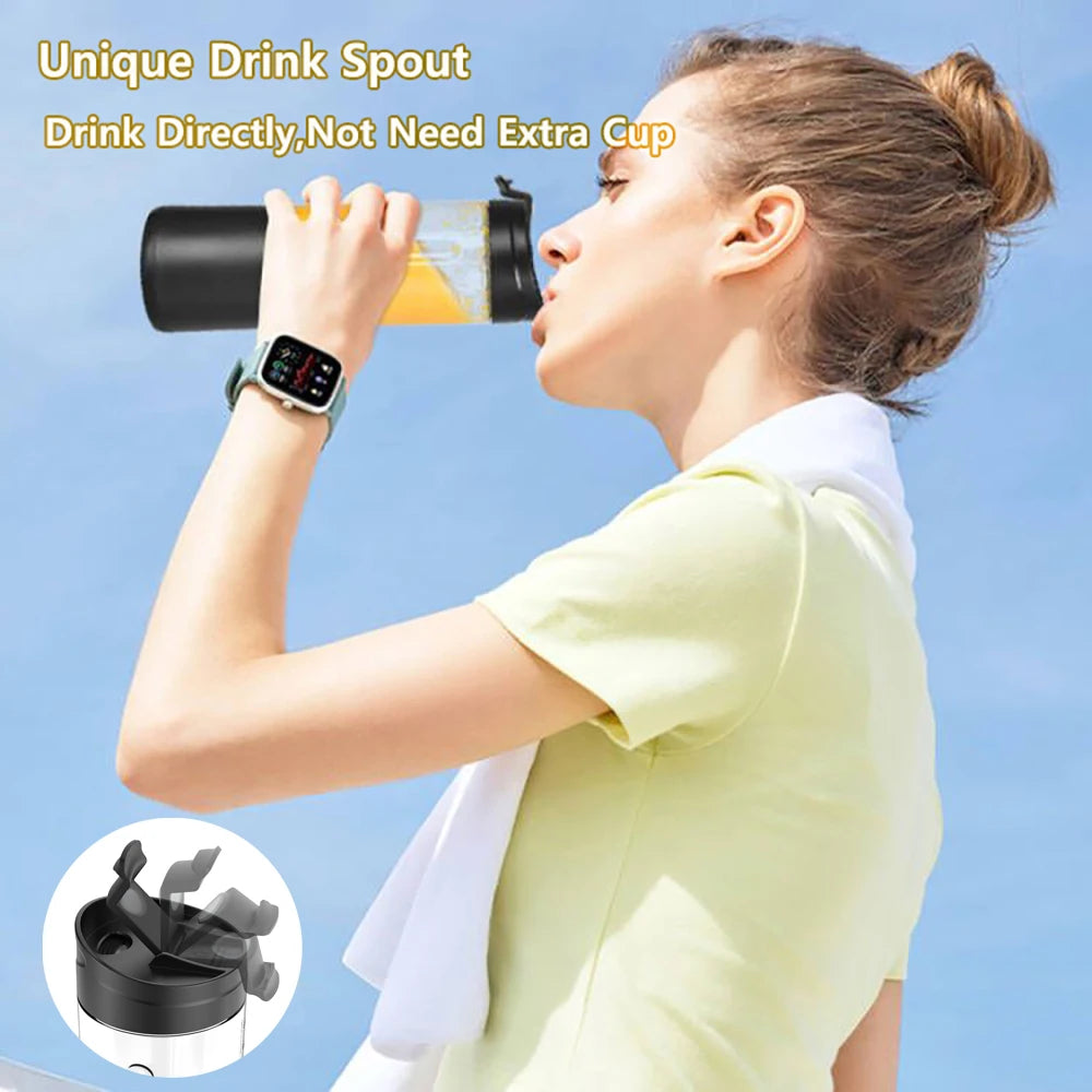 Black 530ML Mini Portable Blender – Juicer Cup with Ice-Crushing Blades